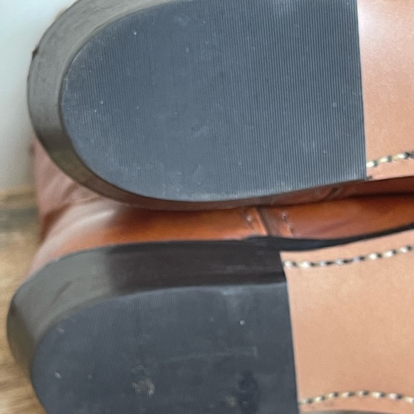 CAPEZIO Cute 80’s Brown Leather Cowboy Boots Embroidered Stitching. 8 1/2 USA!!! - Picture 8 of 14